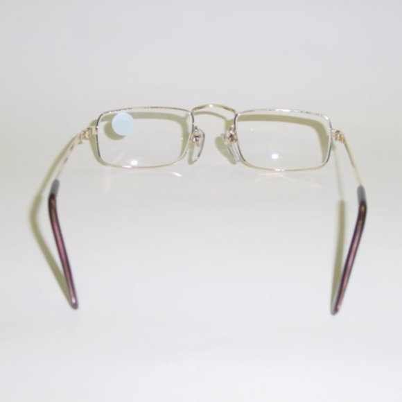 NWT Vintage 90's Small Rectangle Half Frame Reading Glasses +1.00 (S.Gold) - Picture 3 of 4